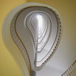 Low angle view of spiral staircase