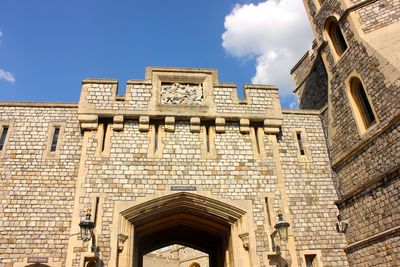 Low angle view of historical building against sky