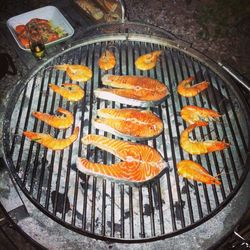 Vegetables on barbecue grill