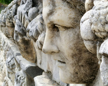 Close-up of statue in cemetery