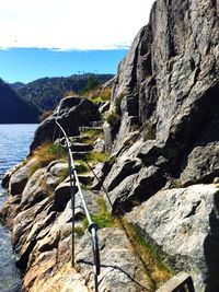 Scenic view of rocky mountains