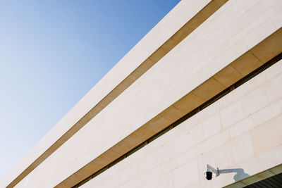 Low angle view of building against clear sky