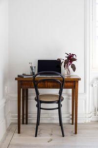 View of laptop on desk