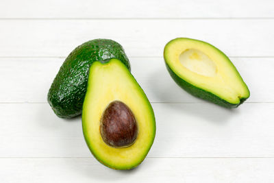 Close-up of fruit against white background