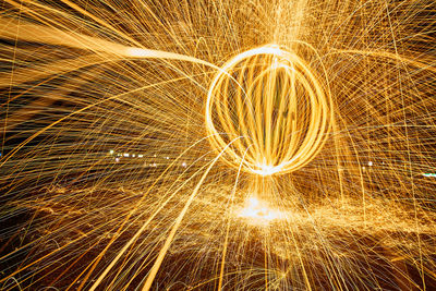 Wire wool at night