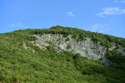 Low angle view of mountain against sky