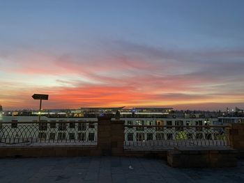 View of building against sky during sunset