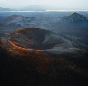 Aerial view of landscape against sky