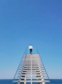 Stairway to heaven against blue sky