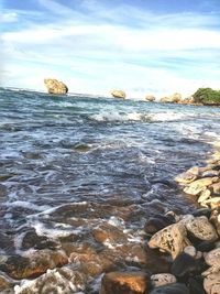 Rocks on shore