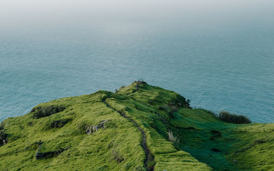 High angle view of sea shore