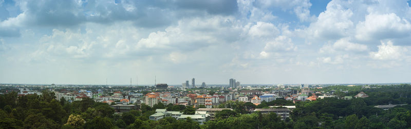 Khon kaen province, thailand with panorama and cloud sky