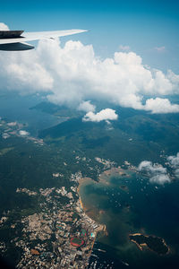 Aerial view of landscape against sky