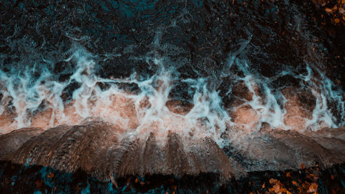 Full frame shot of rocks in water