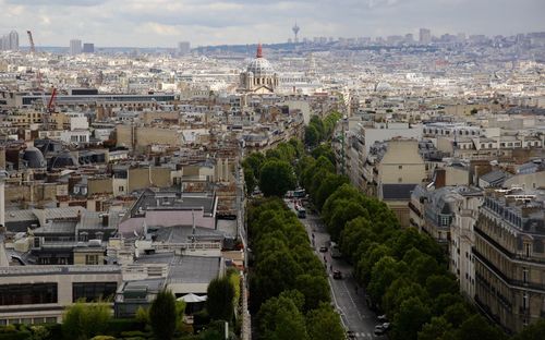 High angle view of cityscape