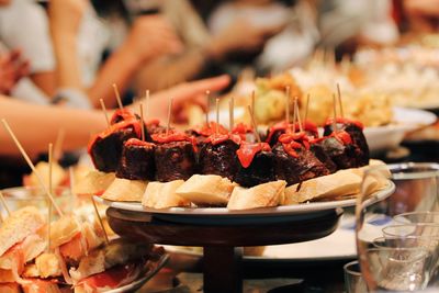 Close-up of food on table in restaurant