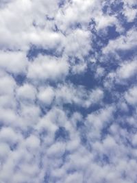 Low angle view of clouds in sky