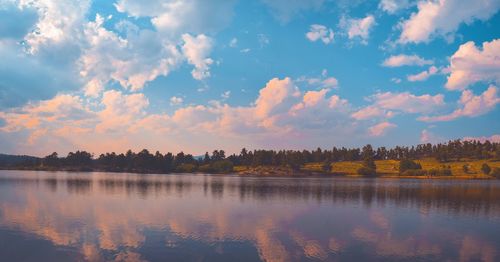 Scenic view of river against sky