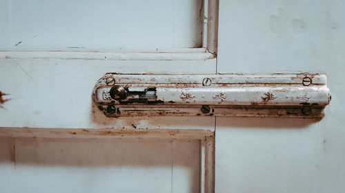 Close-up of old door