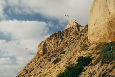 Low angle view of mountain against sky