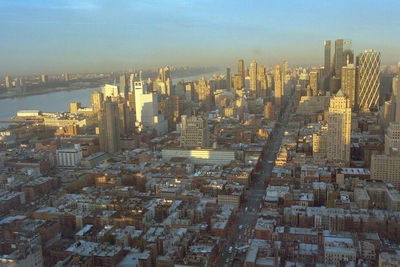 High angle view of cityscape