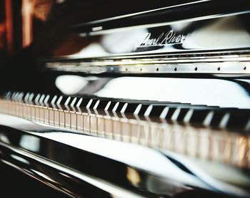 Close-up of piano keys