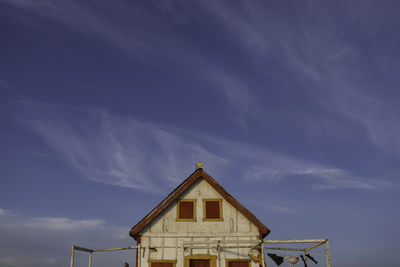 Low angle view of house against sky