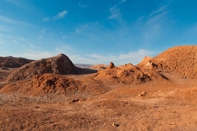 Scenic view of desert against sky