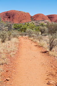 Scenic view of desert against sky