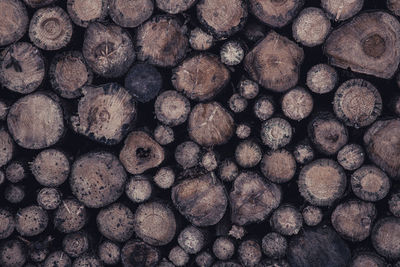 Full frame shot of logs