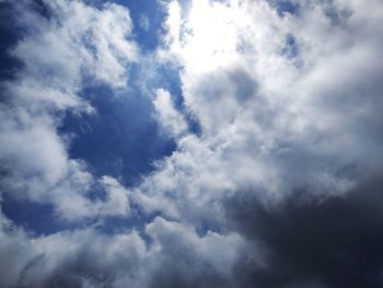 Low angle view of clouds in sky