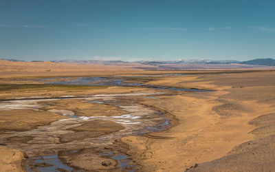 Scenic view of desert against sky