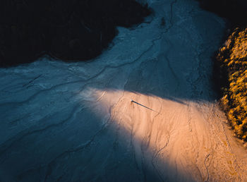 High angle view of sea