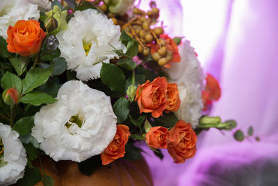 Close-up of rose bouquet