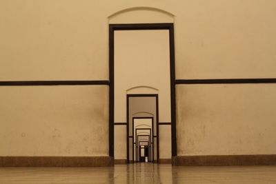 Empty corridor of building