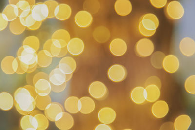 Defocused image of illuminated lights