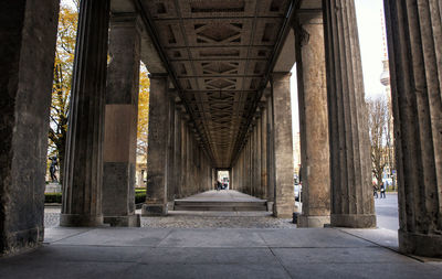 Full frame shot of columns in corridor