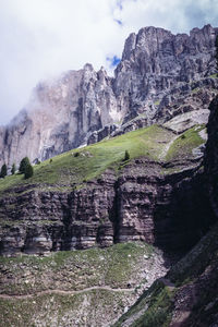 Scenic view of rocky mountains against sky