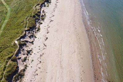 High angle view of beach