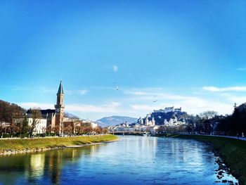 Bridge over river in city