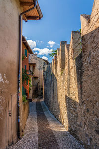Street in the old town of malcesine on lake garda in italy.