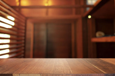 Close-up of empty room at home
