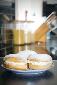 Close-up of cake in plate