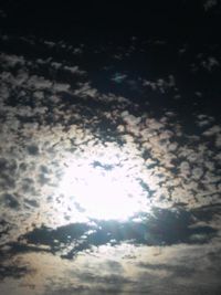 Low angle view of cloudy sky