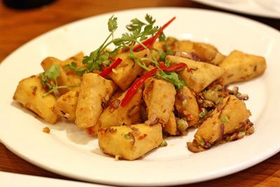 Close-up of food in plate