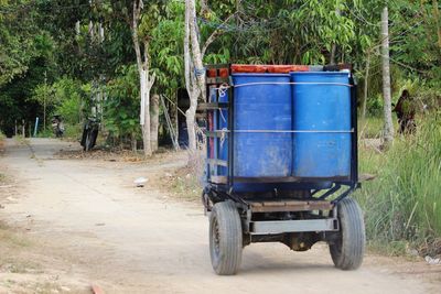 Tractor on dirt road