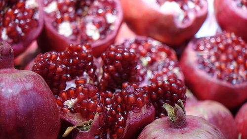 Full frame shot of strawberries in market