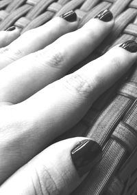 Close-up of cropped hand