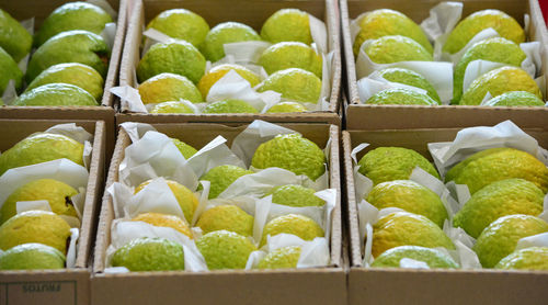 Guavas for sale in market stall