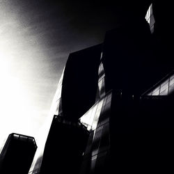 Low angle view of modern building against sky